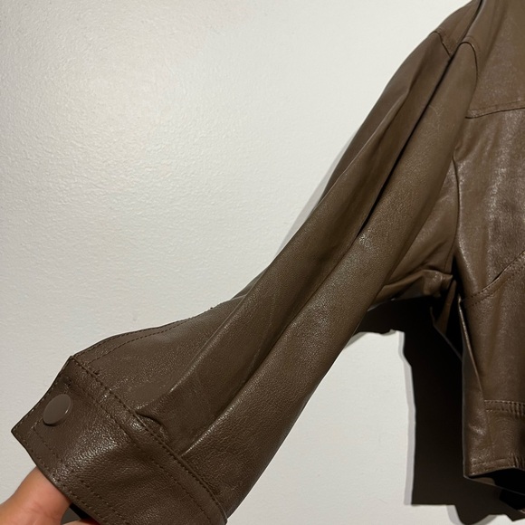 Brown Leather Women's Jacket - Picture 5 of 12